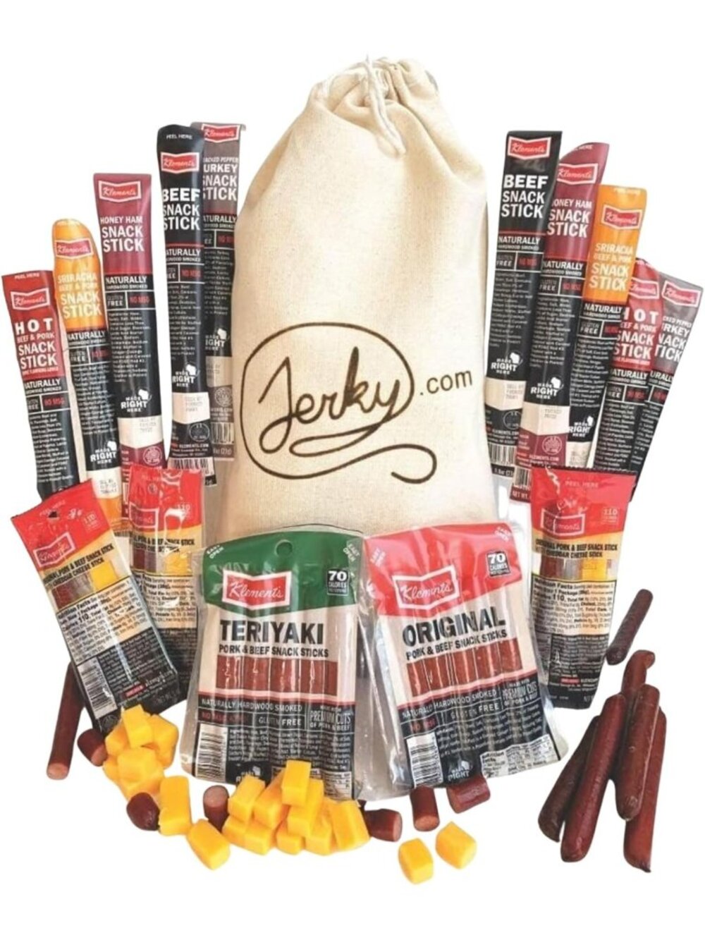 26pc Meat Sticks Jerky Variety Pack - Gourmet Beef Jerky Gifts for Him